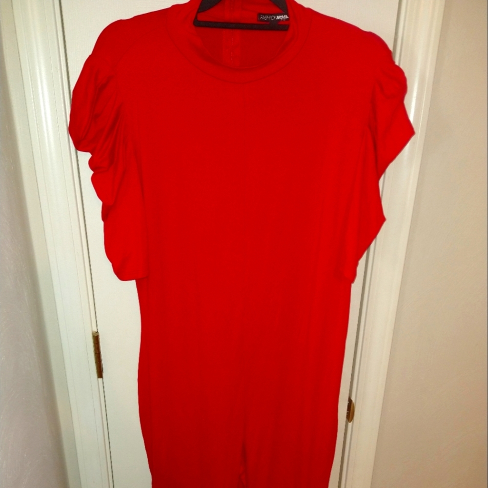 Red ♥️ Puff sleeves Jumpsuit